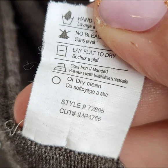 VINCE. Sweater Womens Small Brown Tie Front Cashmere Blend Draped Cardigan Shirt - Picture 9 of 9